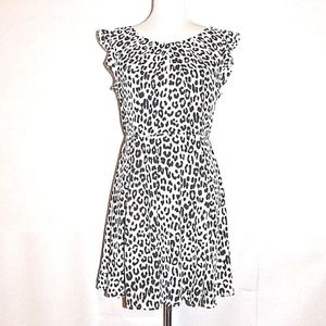 Express  Black White Leopard Dress